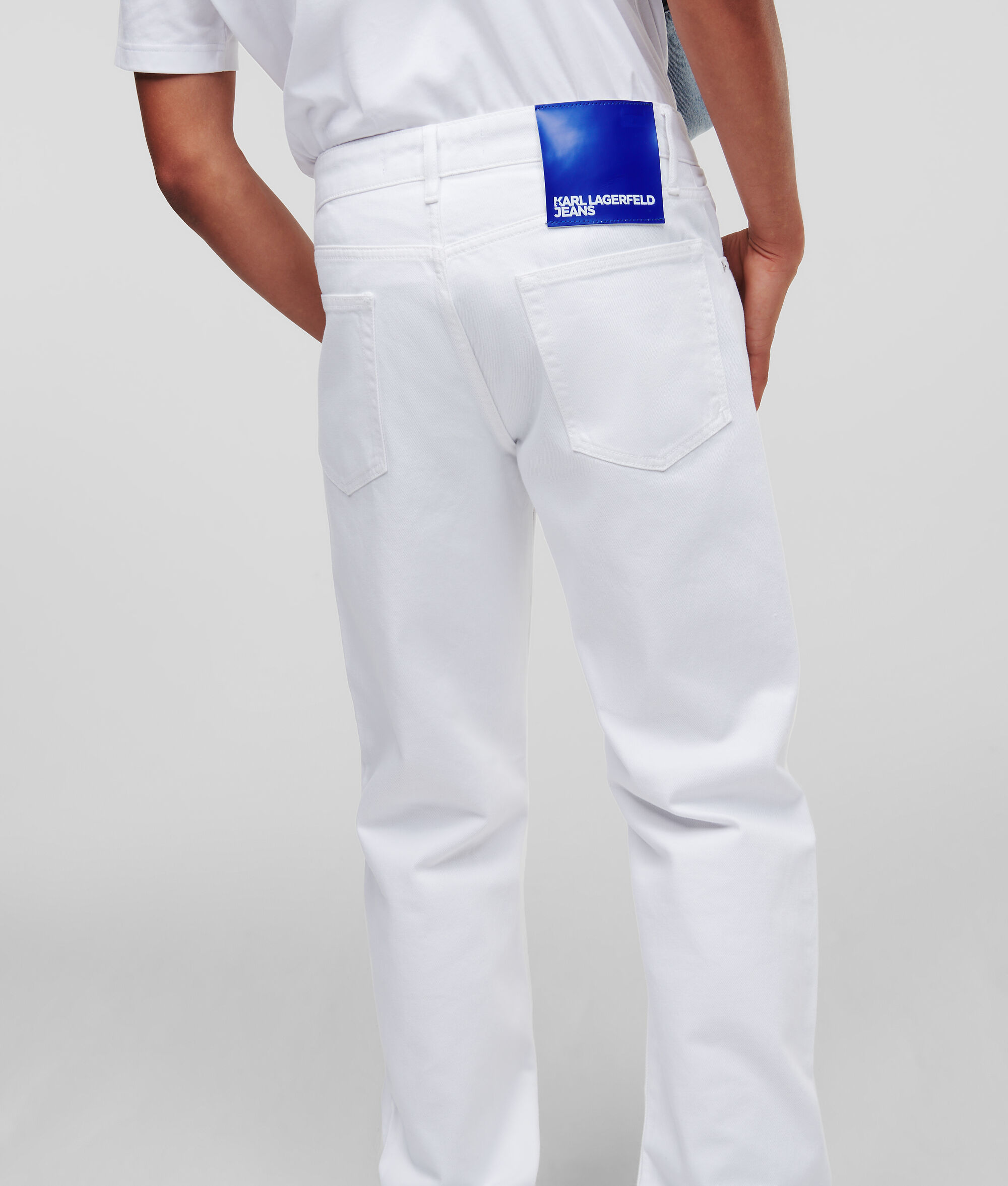 (image for) Refreshing KLJ LOGO WHITE STRAIGHT JEANS